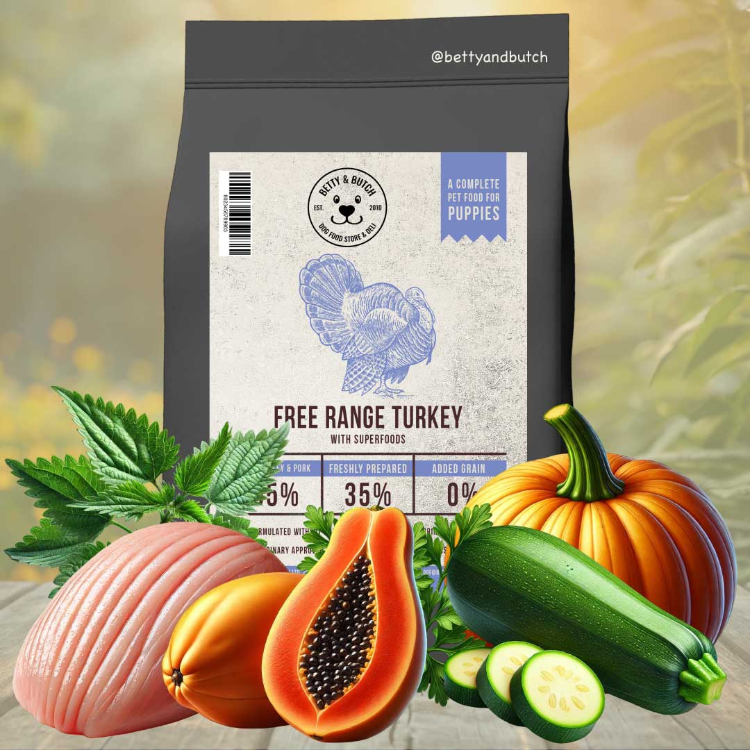 A bag of superfood dog food 