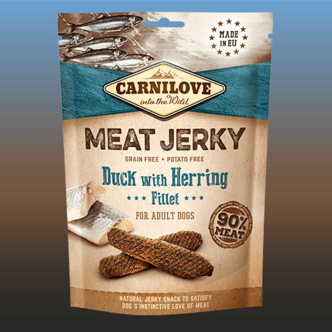 CARNILOVE Jerky Duck with Herring Fillet Dog Treats