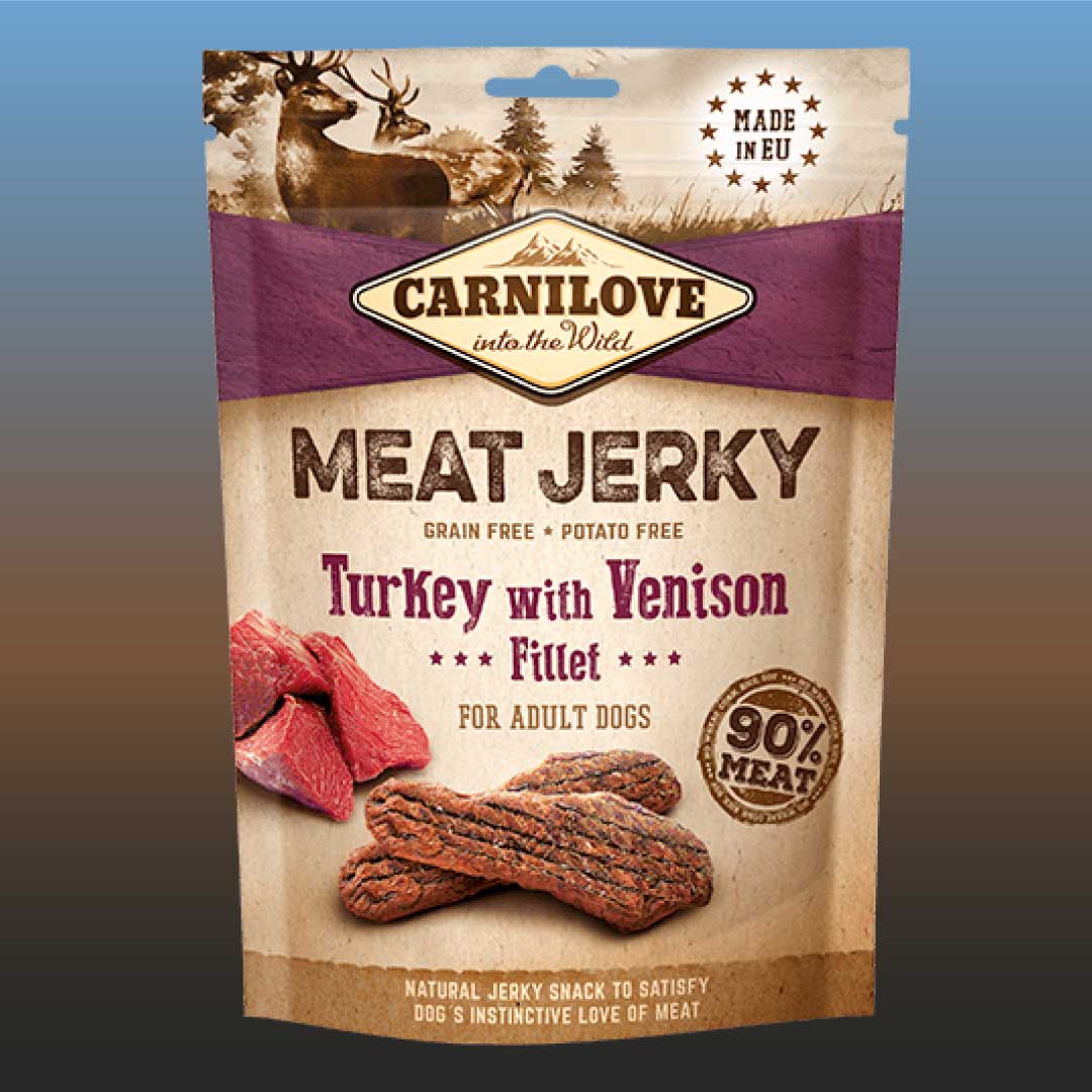 CARNILOVE Jerky Turkey with Venison Fillet Dog Treats