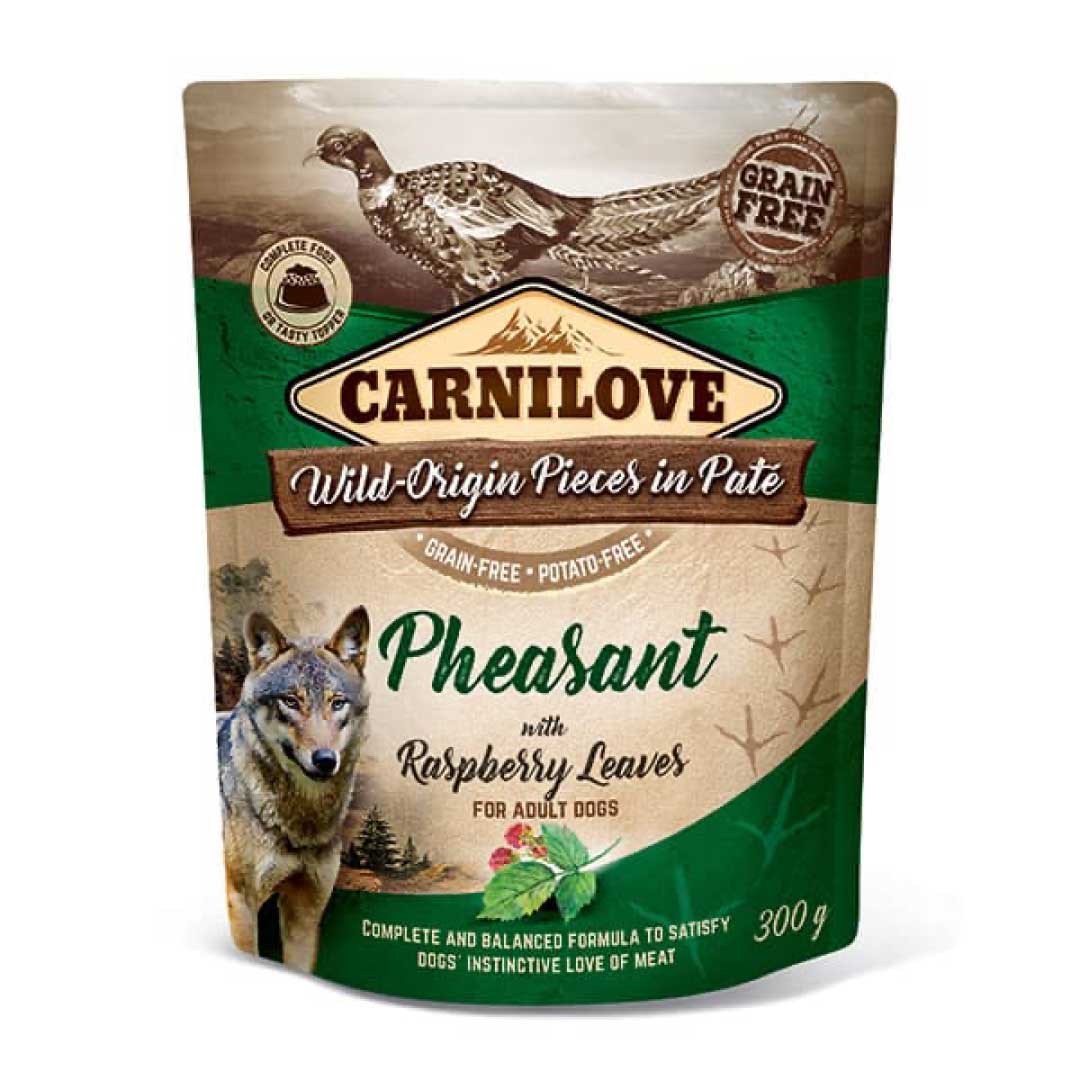 CARNILOVE Pheasant with Raspberry Leaves Wet Dog Food 300g