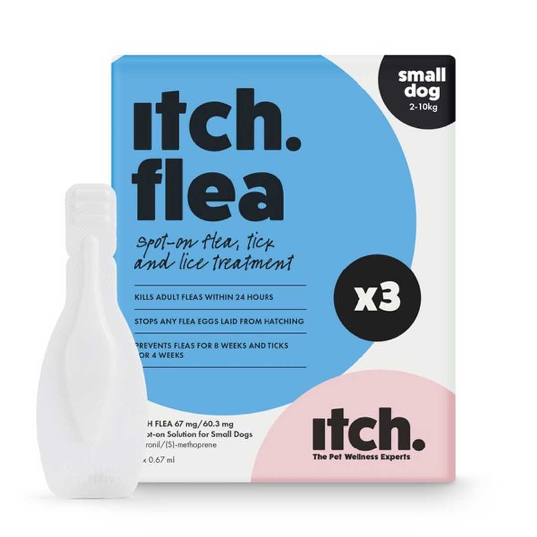 Itch Flea Spot On for Small Dogs 2 to 10kg 3 Pipettes