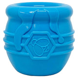 Large Honey Pot Durable Rubber Treat Dispenser & Enrichment Blue