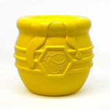 Large Honey Pot Durable Rubber Treat Dispenser & Enrichment