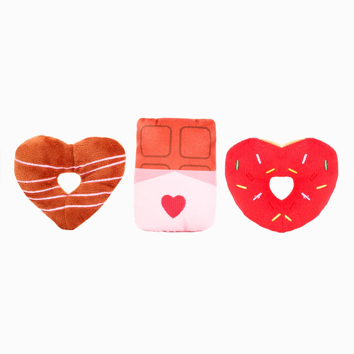 Donuts & Chocolate 3-Pack Mini Dog Toy Set