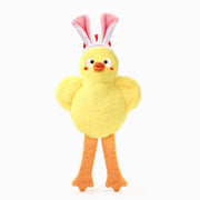 easter chick plush dog toy