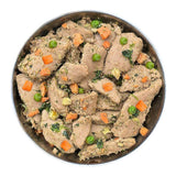 Close-Up of Fidelis Gently Cooked Turkey with Sweet Potato & Spinach – High-Protein, Grain-Free Dog Food.