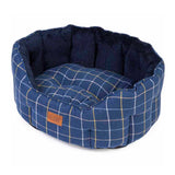 Navy Tweed Soft Snuggle Dog Bed