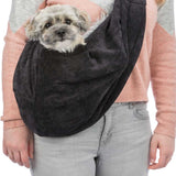 Dark Grey Junior Front Body Carrier Sling for Small Dogs and Puppies