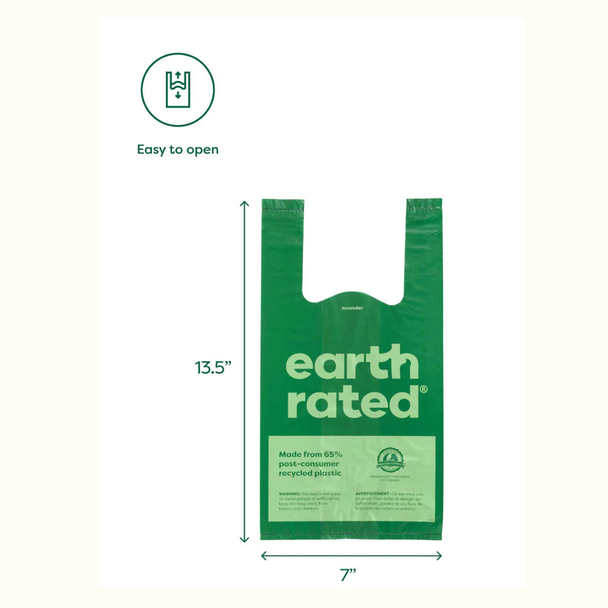 Earth Rated Tie Handle Poo Bags 120 bags