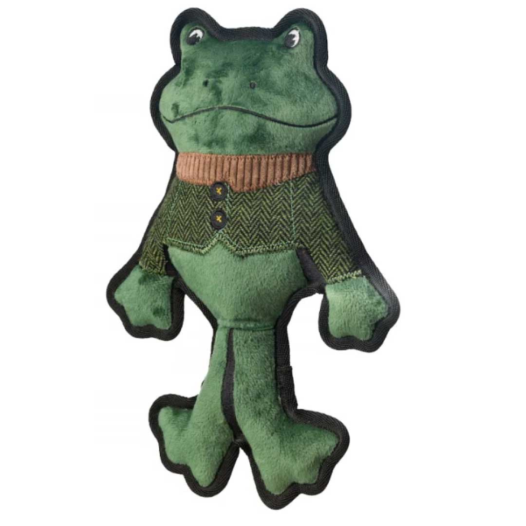 Tweed Plush Frog Dog Toy