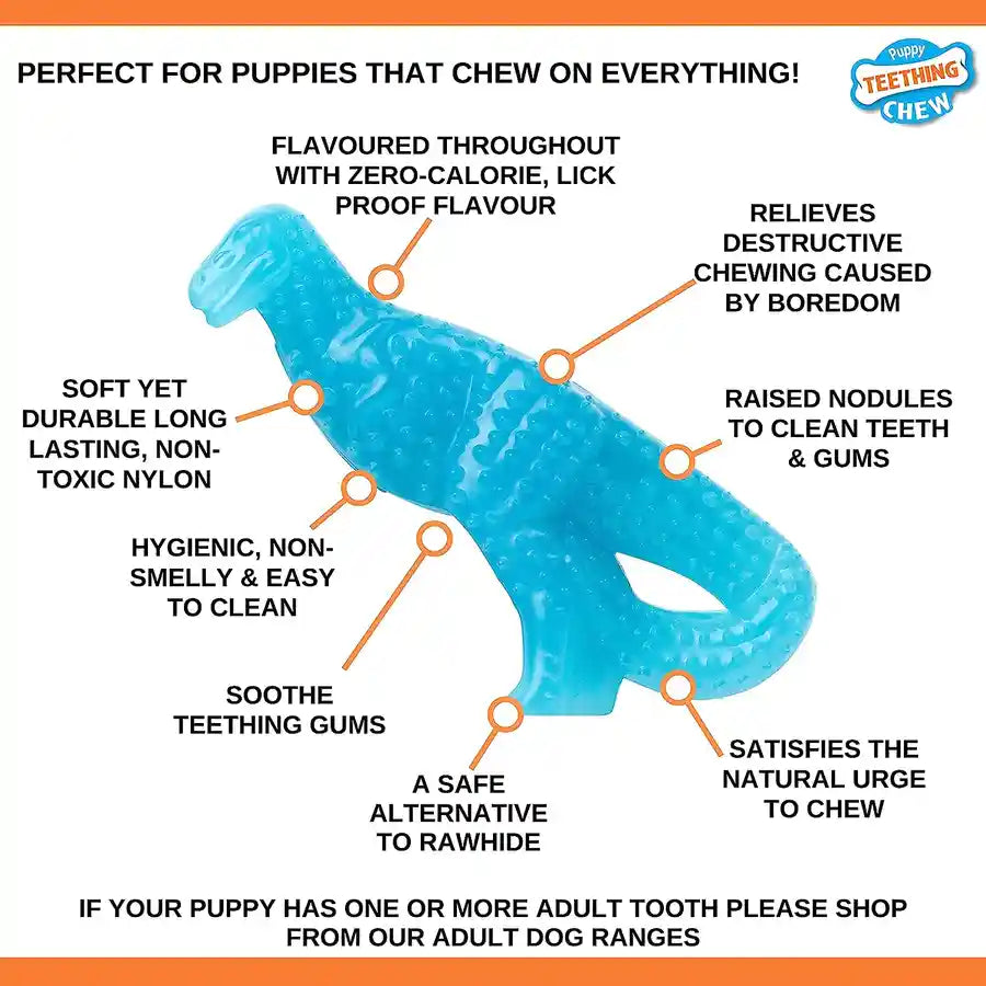 Nylabone Puppy Dino Dental Chew - Gentle Chew for Teething Puppies