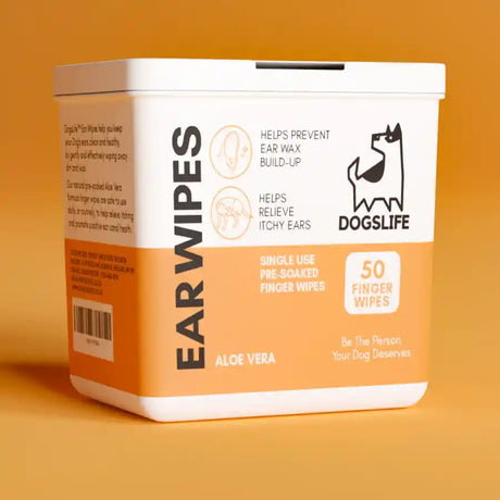 Dogslife Ear Cleaning Wipes for Dogs - Finger Wipes with Aloe Vera - BETTY & BUTCH®