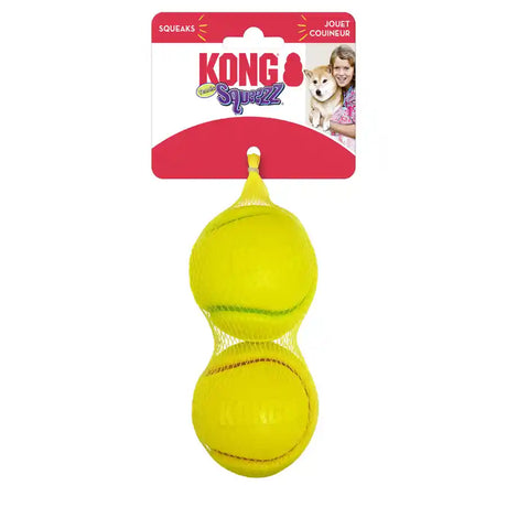 KONG® Squeezz™ Tennis Balls Twin Pack - Enticing Squeaker! - BETTY & BUTCH®